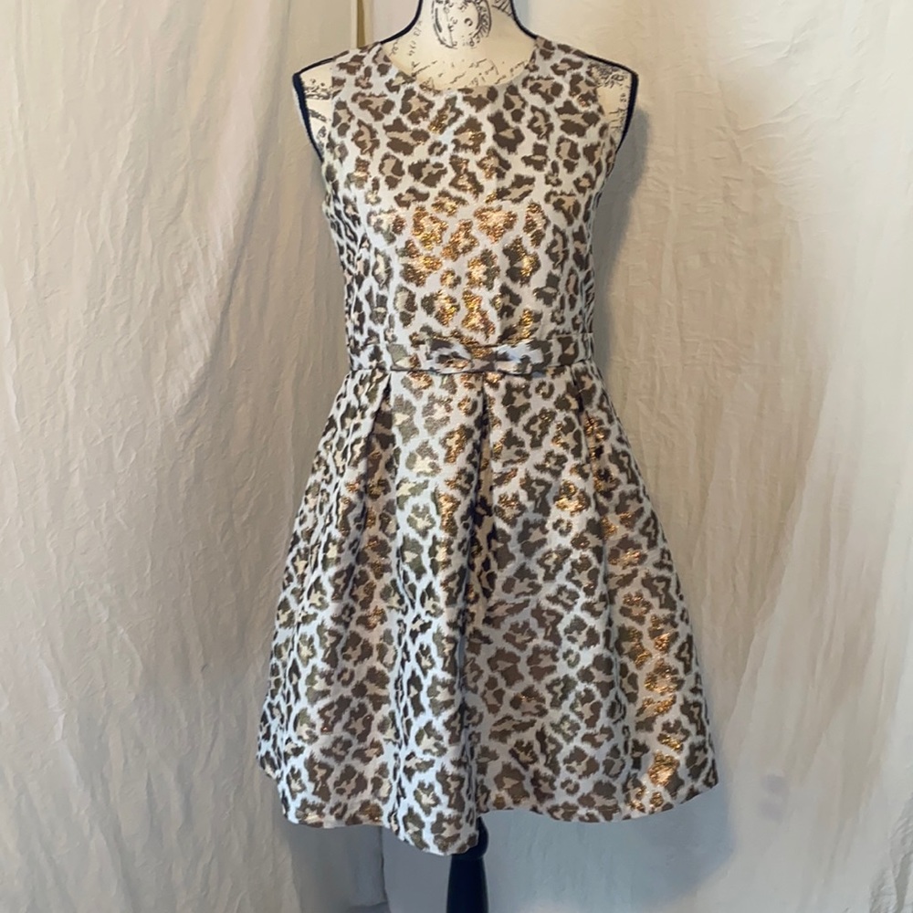 Juniors Animal Print Holiday Print Dress